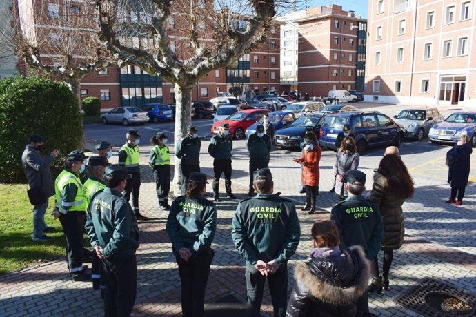 Un momento de la visita de María Gámez.