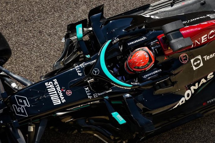 Archivo - George Russell en los test de Mercedes el pasado mes de diciembre