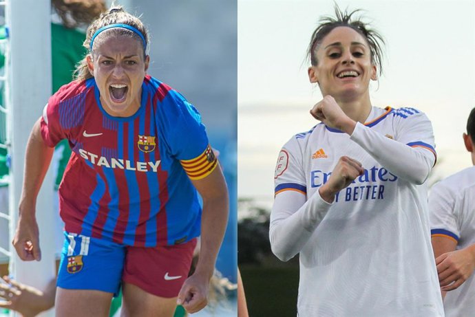 Alexia Putellas, del Barcelona, y Esther González, del Real Madrid
