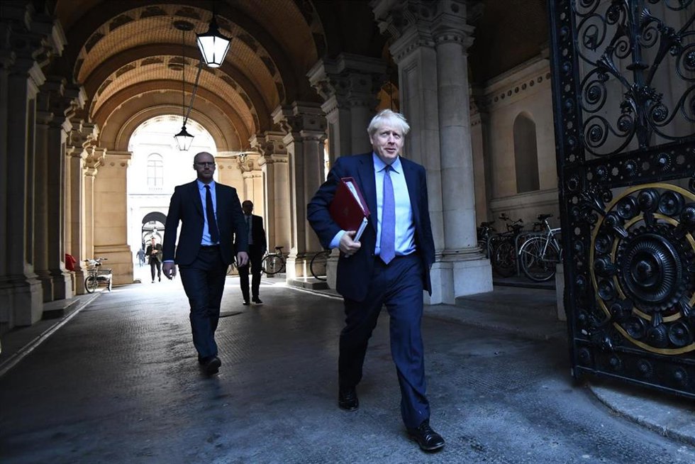Archivo - El primer ministro británico Boris Johnson