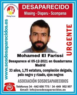 Buscan a un vecino de Guadarrama desaparecido desde hace mes y medio