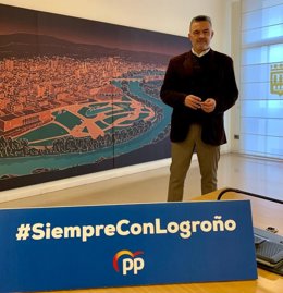 Archivo - El portavoz del PP en el Ayuntamiento de Logroño, Conrado Escobar