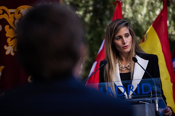Archivo - La concejala del distrito de Chamartín, Sonia Cea, en el acto de inauguración de los jardines de los Huérfanos de la Guardia Civil, a 22 de octubre de 2021, en Madrid (España). El Ayuntamiento de Madrid inaugura este viernes los Jardines de l