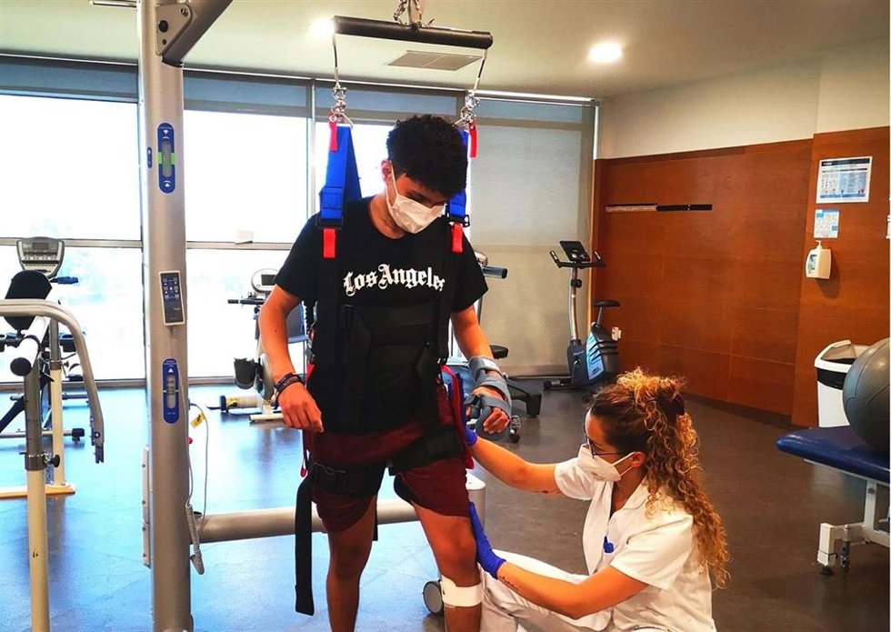 Imagen de una de las sesiones de rehabilitación