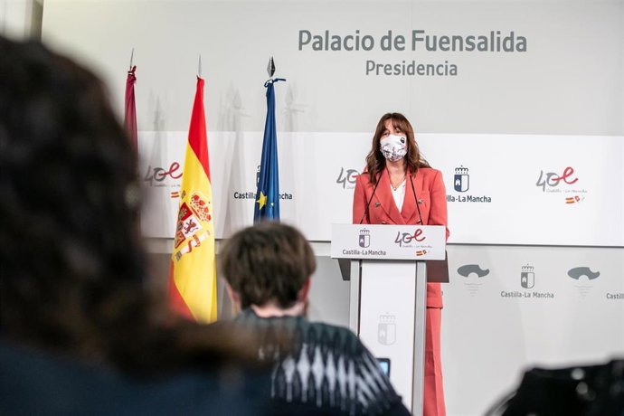 La consejera de Igualdad y portavoz del Gobierno regional, Blanca Fernández, comparece en rueda de prensa para informar sobre los acuerdos del Consejo de Gobierno