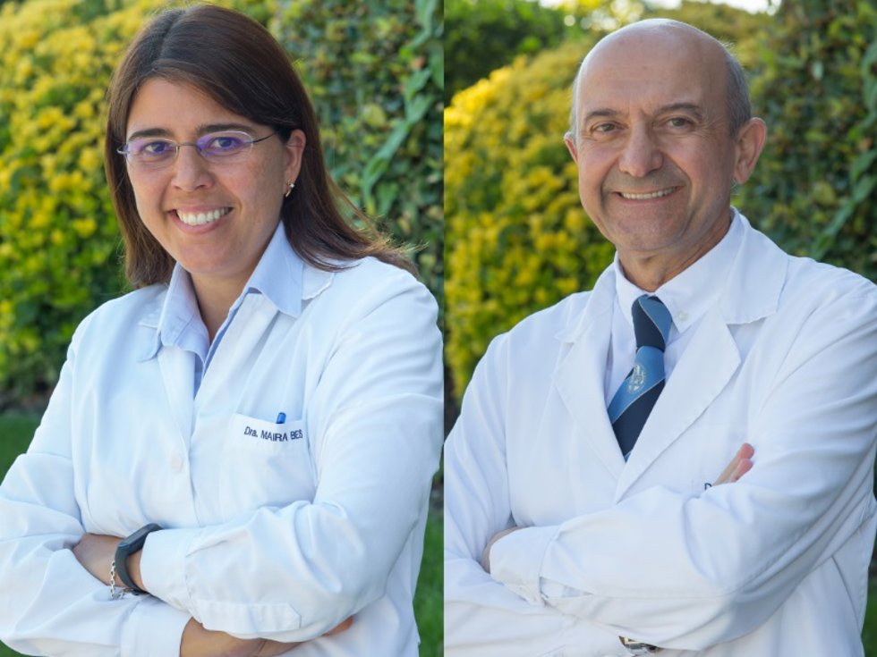 Maira Bes, investigadora principal del estudio, y Miguel Ángel Martínez-González, director del departamento de Medicina Preventiva y Salud Pública de la Universidad de Navarra