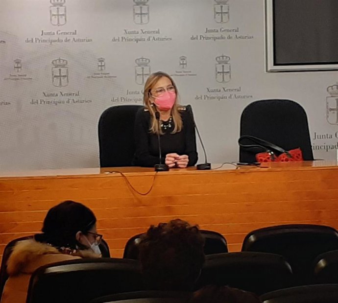 La portavoz de IU en la Junta General, Ángela Vallina