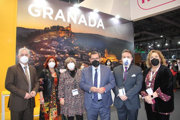 Villegas, Ramón, Muñoz, Entrena,  Medina y Gómez, en Fitur 2022
