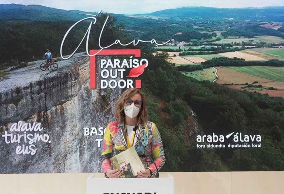 González, en la presentación de 'Álava paraíso outdoor'