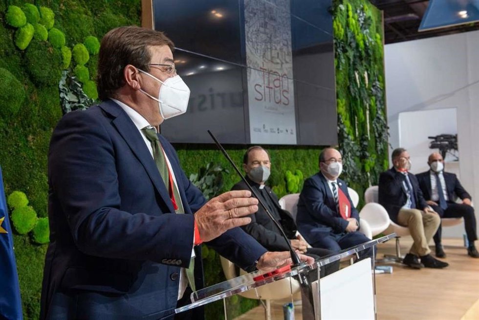 El presidente de la Junta de Extremadura, Guillermo Fernández Vara, en Fitur 2022