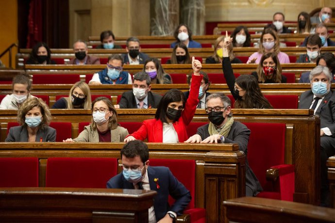Archivo - Arxiu - La secretria general adjunta i portaveu d'ERC, Marta Vilalta, al Parlament