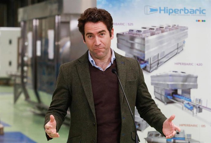 Teodoro García Egea durante su visita a Burgos.