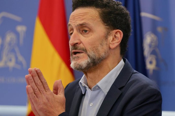 El portavoz adjunto de Ciudadanos, Edmundo Bal, comparece en una rueda de prensa en el Congreso.