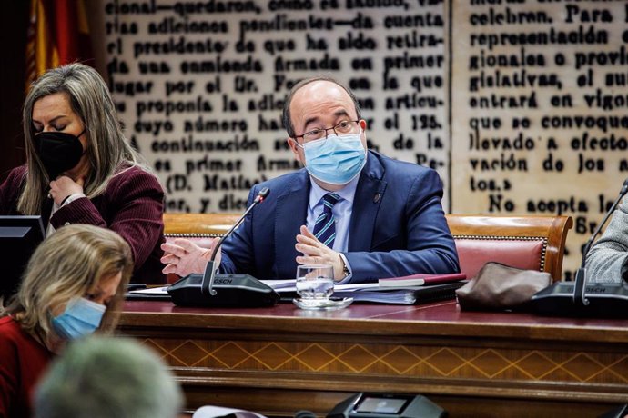 El ministro de Cultura y Deporte, Miquel Iceta, en el Senado