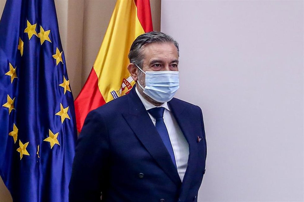 Archivo - El secretario de Justicia e Interior del PP y consejero de Presidencia, Justicia e Interior de la Comunidad de Madrid, Enrique López, en el Congreso de los Diputados. En Madrid, a 17 de noviembre de 2021.