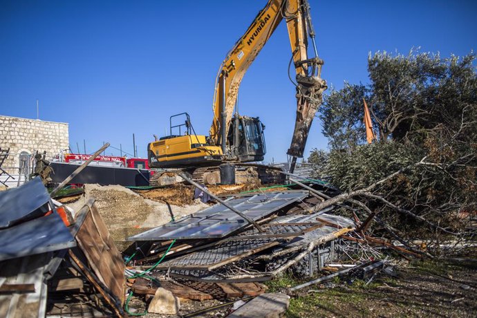Demolición de viviendas palestinas por parte de Israel en el barrio de Sheij Jarrá, en Jerusalén Este