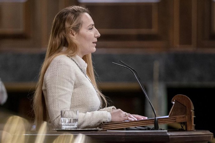 Archivo - La diputada de Vox, Patricia de las Heras, en una sesión plenaria en el Congreso de los Diputados