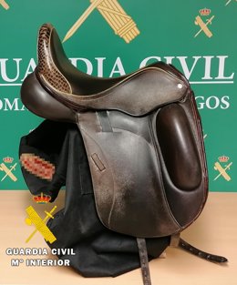 Silla de equitación valorada en 6.000 euros.