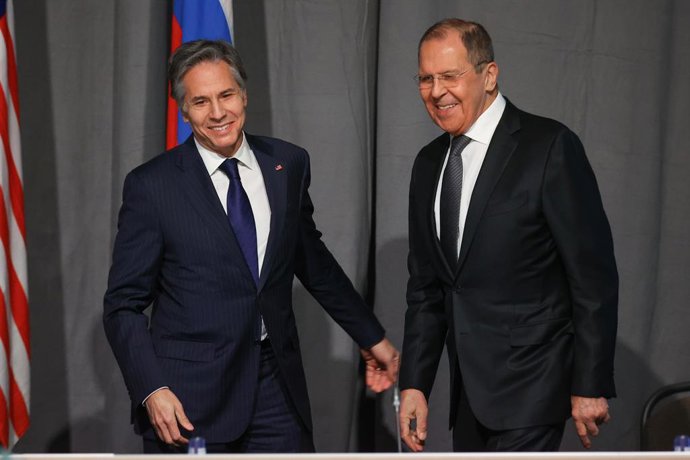 Archivo - Arxiu - Reunió al desembre entre Antony Blinken i Serguei Lavrov