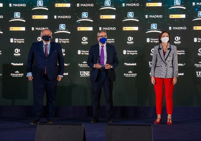 Noche Q del Instituto para la Calidad Turística (ICTE) en el marco de Fitur presidida por la ministra de Industria, Comercio y Turismo,Reyes Maroto, y el presidente del ICTE, Miguel Mirones.