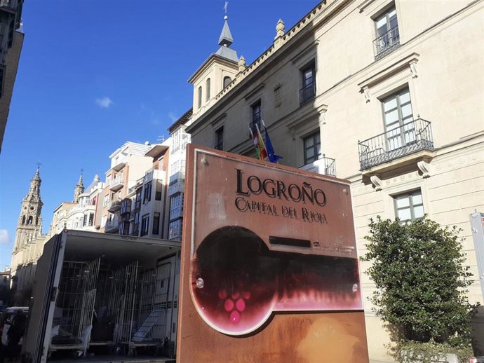 Señales vandalizada en Logroño