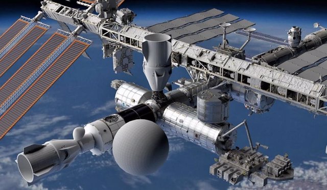 Aspecto del futuro módulo de producción de contenidos de entretenimiento acoplado a la ISS