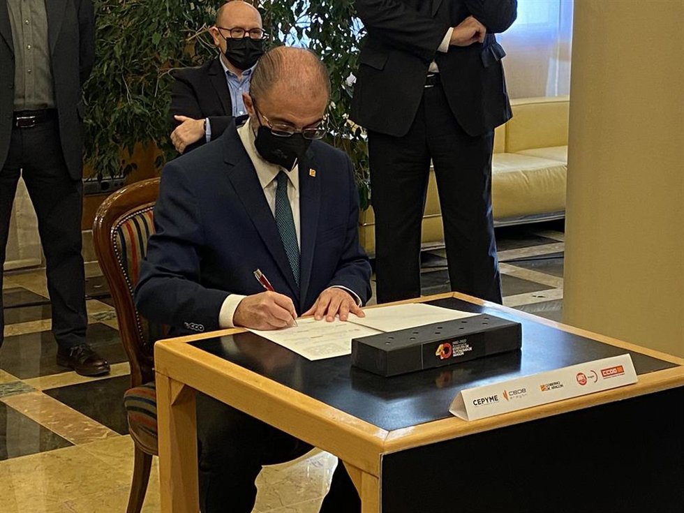 El presidente del Gobierno de Aragón, Javier Lambán.