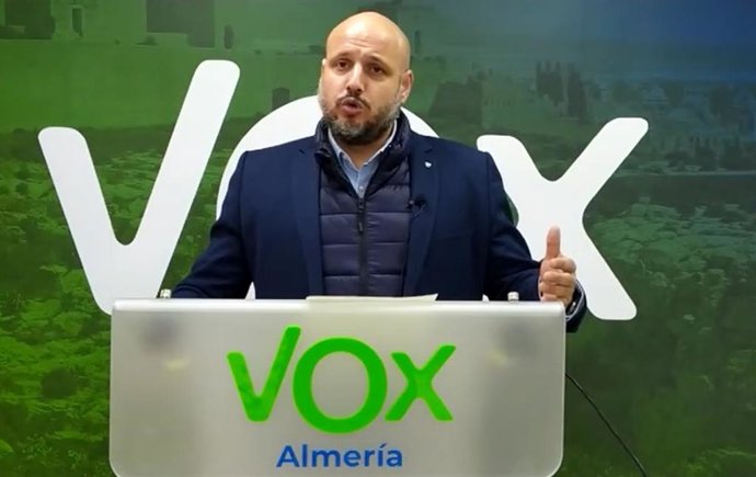 El portavoz adjunto de Vox en el Parlamento de Andalucía Rodrigo Alonso.
