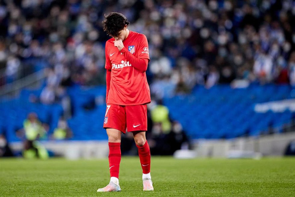 El jugador del Atlético de Madrid Joao Felix durante el partido de octavos de final de Copa del Rey ante la Real Sociedad de la temporada 2021-2022.