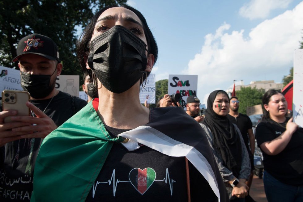 Archivo - Manifestación por Afganistán en Washington