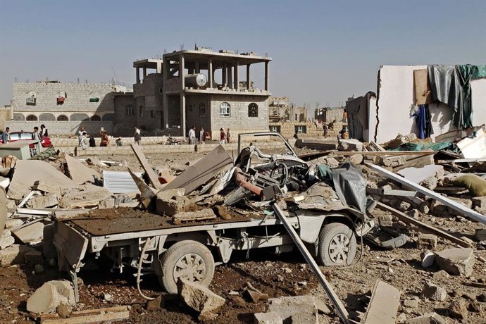Archivo - Arxivo - Una zona de Saná atacada per la coalició militar liderada per l'Arbia Saudita