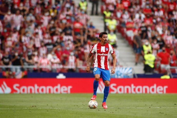 Archivo - Stefan Savic of Atletico de Madrid in action during spanish league, La Liga Santander, football match played between Atletico de Madrid and Elche CF at Wanda Metropolitano Stadium on August 22, 2021, in Madrid, Spain.