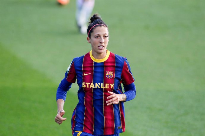 Archivo - Jennifer Hermoso of FC Barcelona looks on during the spanish women league, La Liga Ibergrola, football match played between Real Madrid Femenino and FC Barcelona at Ciudad Deportiva Real Madrid on october 04, 2020 in Valdebebas, Spain.
