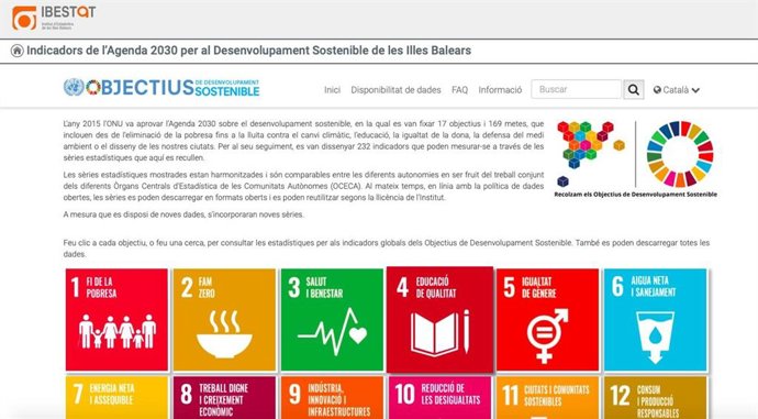 Visor estadístico para analizar la situación y seguimiento de los ODS en Baleares