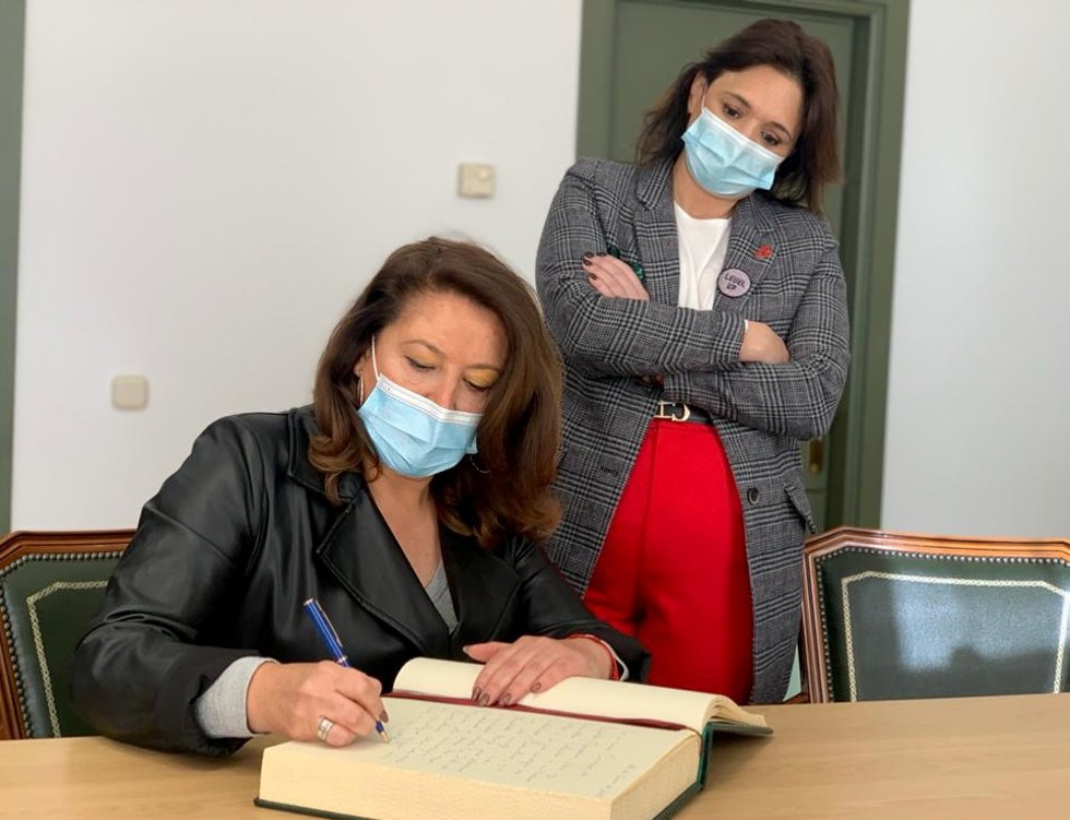 La consejera Carmen Crespo, en su visita al Ayuntamiento de Torremolinos
