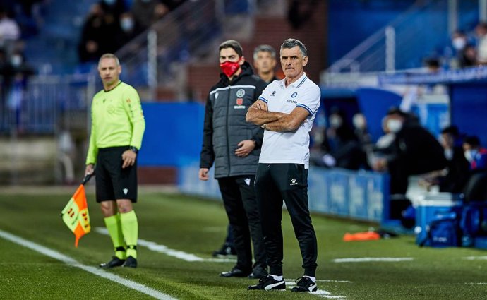 Jose Luis Mendilibar, head coach of Deportivo Alaves, during the Spanish league, La Liga Santander, football match played between Deportivo Alaves and Real Sociedad at Mendizorroza stadium on January 2, 2022 in Vitoria, Spain.