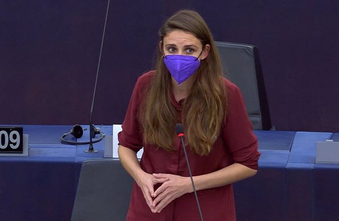 La diputada de Unidas Podemos en el Congreso por Baleares, Lucía Muñoz, en  la Conferencia sobre el Futuro de Europa