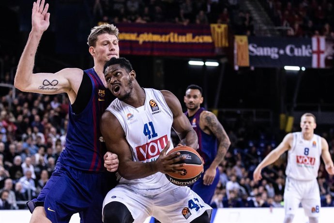 Archivo - Devin Williams con el Buducnost VOLI ante el Bara en Euroliga