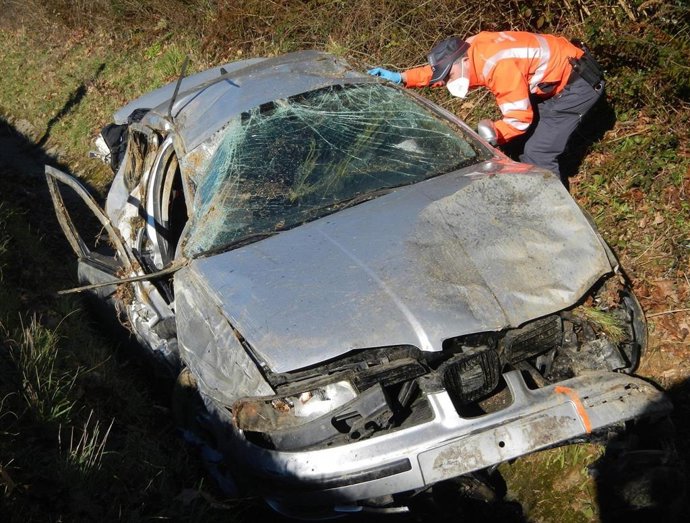 Imagen del accidente en Baztan.
