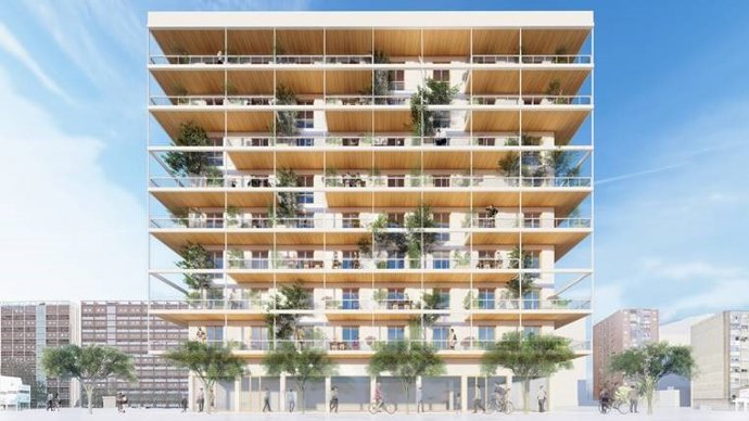 Edifici del passatge Arriassa de Barcelona que construir Sorigué