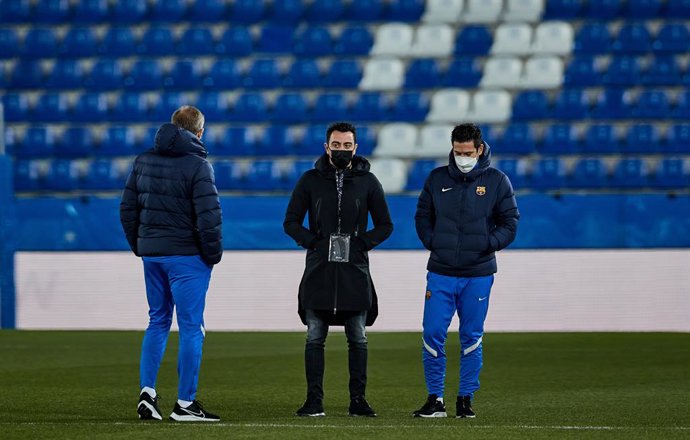 Arxiu - L'entrenador del FC Barcelona, Xavi Hernández
