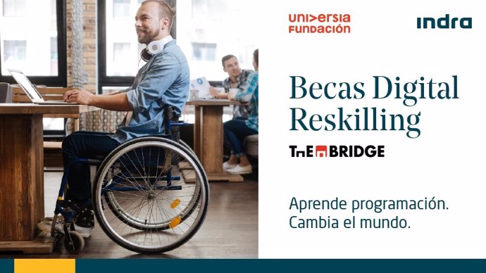Fundación Universia, Indra y The Bridge firman un acuerdo para lanzar un programa de becas de formación para personas con discapacidad