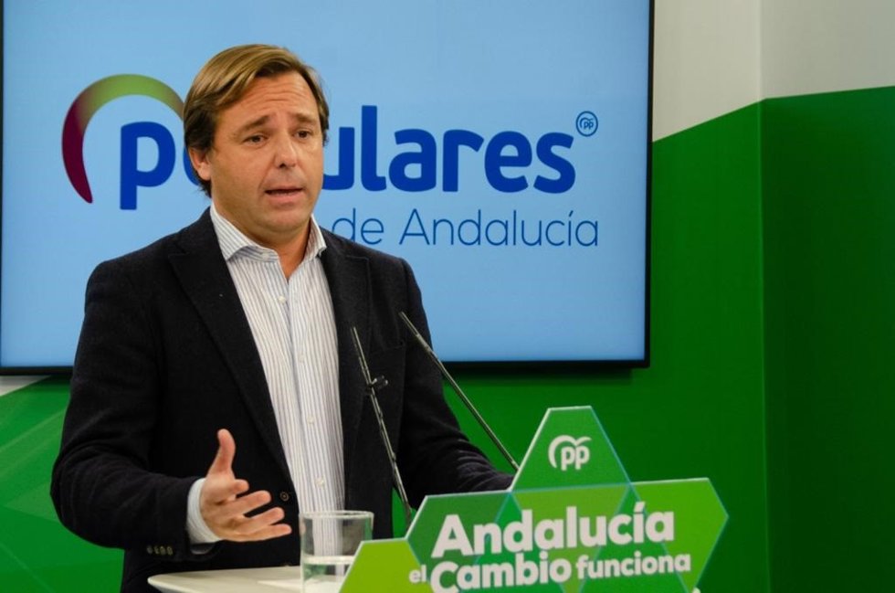 El coordinador general del PP de Andalucía, Antonio Repullo, este lunes