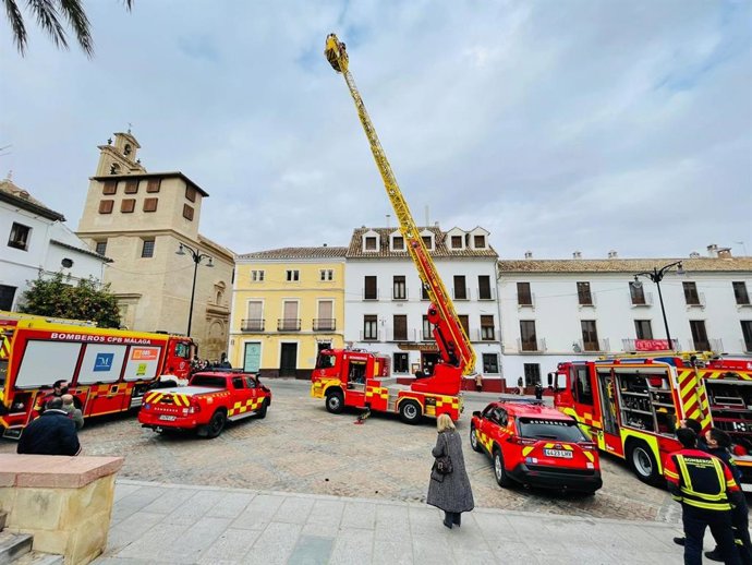 Nuevos vehículos del Consorcio Provincial de Bomberos de la Diputación de Málaga para el municipio de Antequera