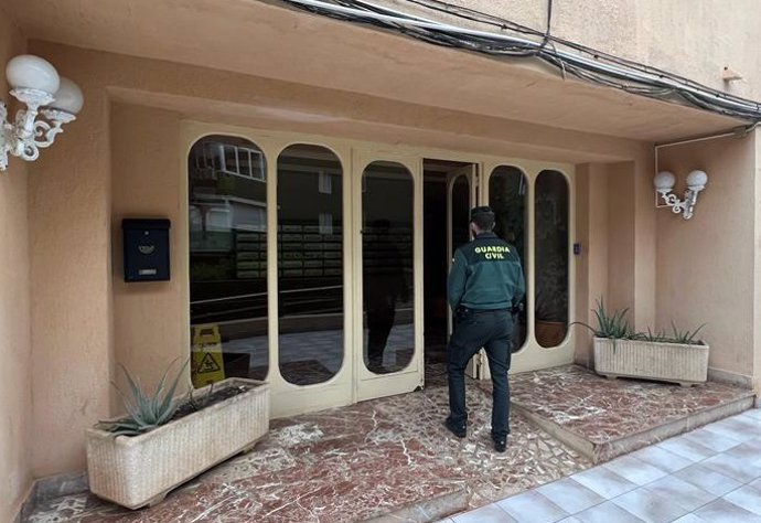 Edificio donde se produjo el incendio, en Magaluf.