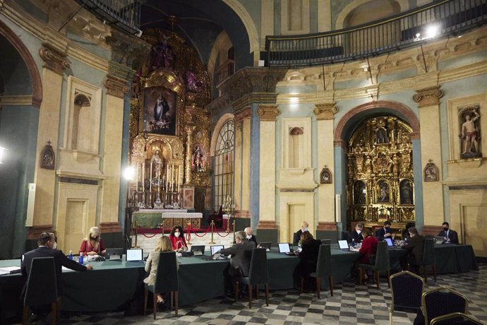 Plano general de la reunión del Consejo de Gobierno este lunes en el Oratorio de San Felipe Neri en Cádiz.