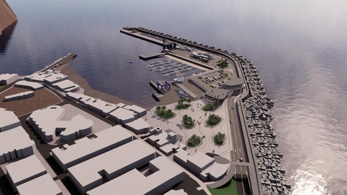 Infografía del proyecto de reforma puerto de Agaete