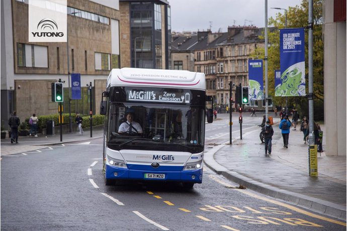 McGills and Pelican partner with Yutong to offer zero-emission shuttle service starting from day one of COP26 in Glasgow.