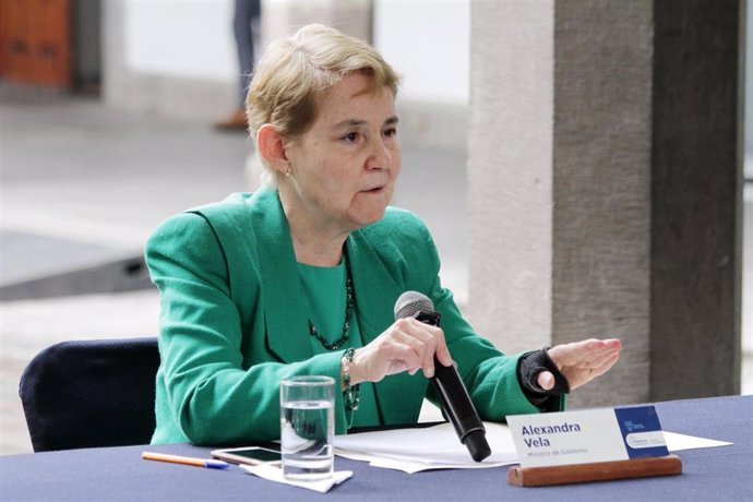 Archivo - La ministra de Gobierno de Ecuador, Alexandra Vela