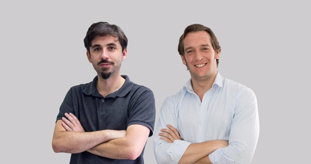 El cofundador y consejero delegado de Bit2Me, Leif Ferreira, y el cofundador de Bnext, Guillermo Vicandi.